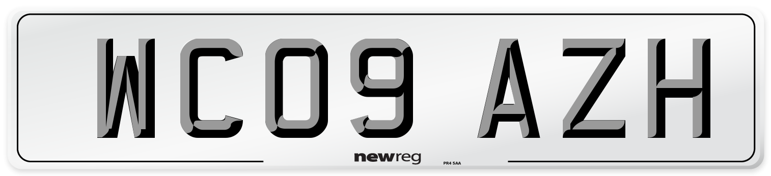 WC09 AZH Number Plate from New Reg